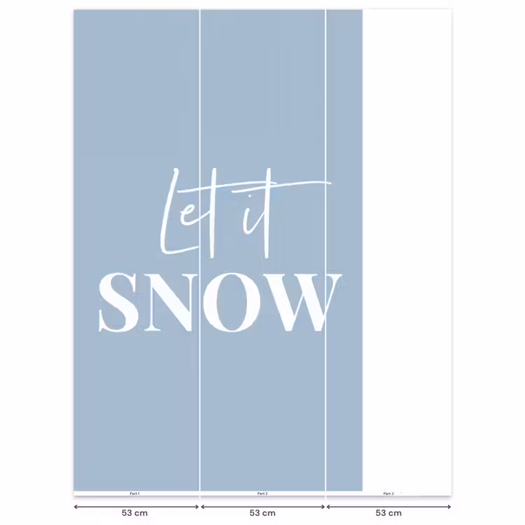 Behang - Sneeuw - Winter - Blauw - Let it snow — 6