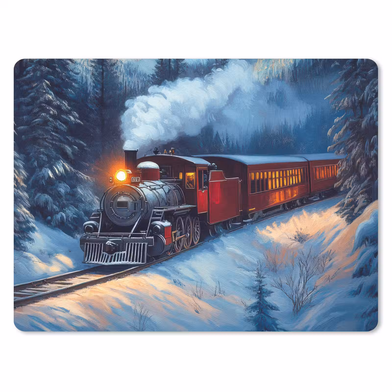 Muismat - Trein - Kerst - Sneeuw - Kersttrein — 1