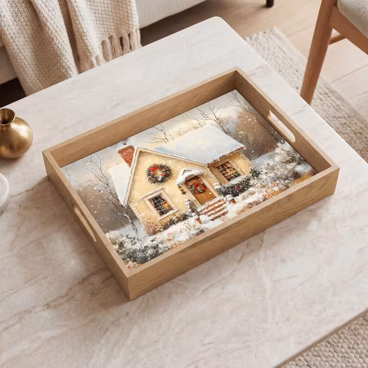 Dienblad - Kerst - Huis - Winter - Sneeuw — 2