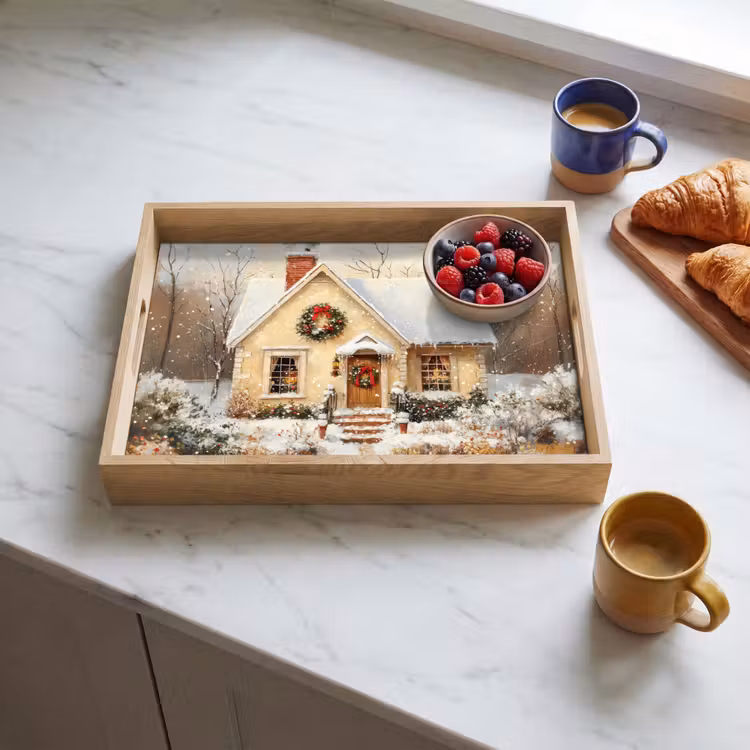 Dienblad - Kerst - Huis - Winter - Sneeuw — 4