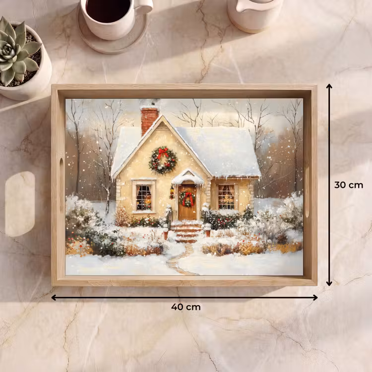 Dienblad - Kerst - Huis - Winter - Sneeuw — 9