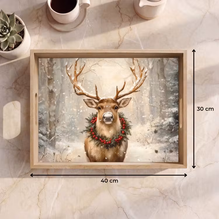 Dienblad - Kerst - Rendier - Winter - Krans — 9