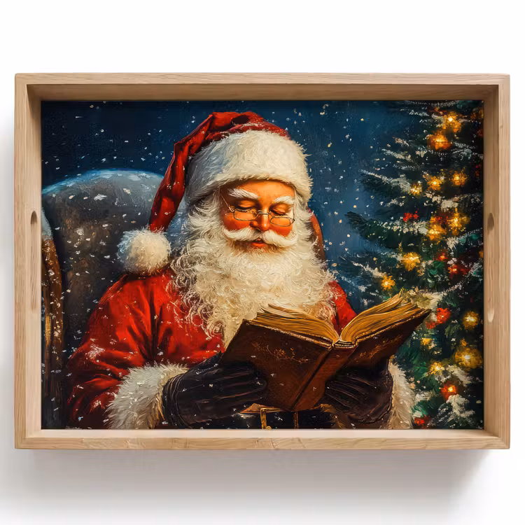 Dienblad - Kerstman - Kerst - Winter - Kerstboom — 1