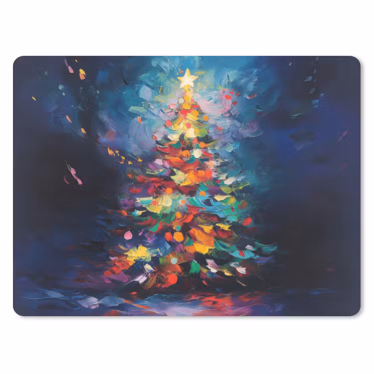Muismat - Kerstboom - Kerst - Abstract - Kleurrijk — 1
