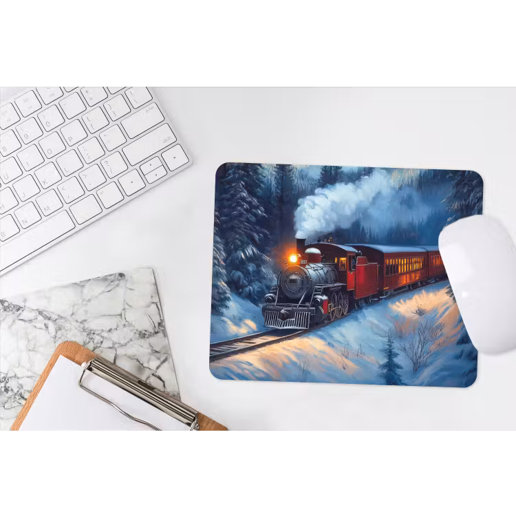 Muismat - Trein - Kerst - Sneeuw - Kersttrein — 2