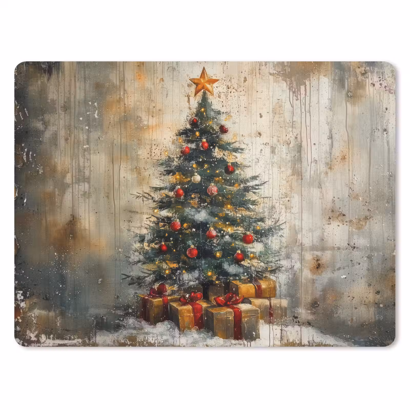 Muismat - Kerstboom - Vintage - Kerst - Cadeau — 1