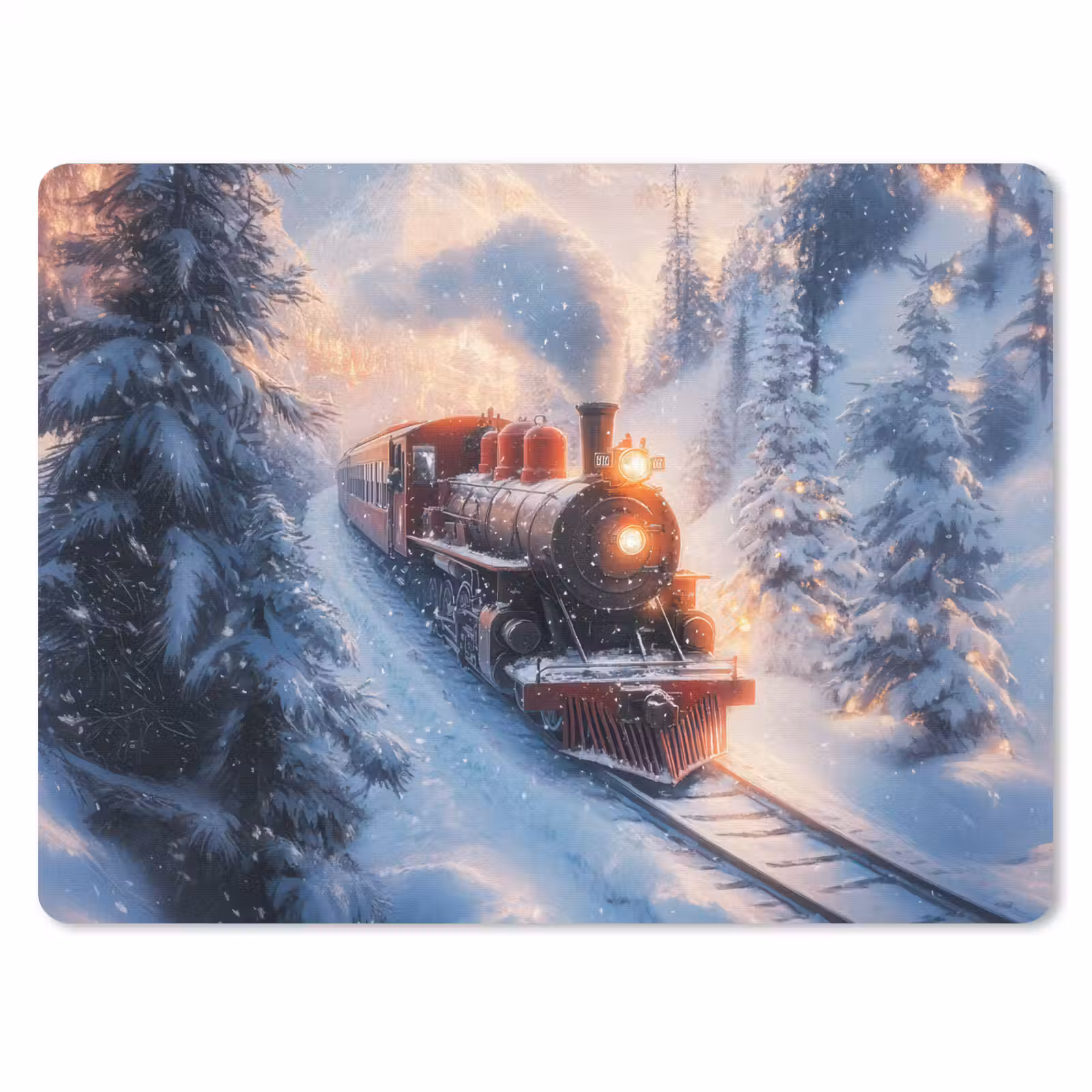 Muismat - Kersttrein - Sneeuw - Winter - Kerst — 1