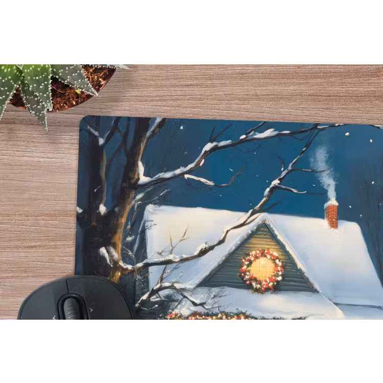 Muismat - Kerst - Kerstboom - Winter - Huis - Sneeuw — 4