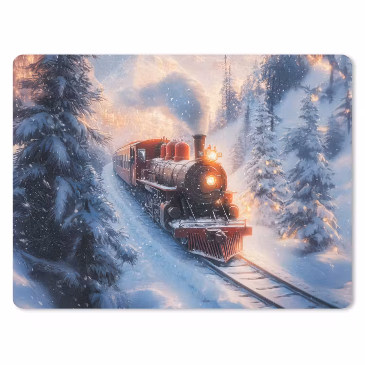 Muismat - Kersttrein - Sneeuw - Winter - Kerst — 1