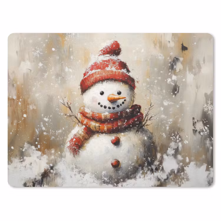 Muismat - Sneeuwpop - Winter - Sneeuw - Beige — 1