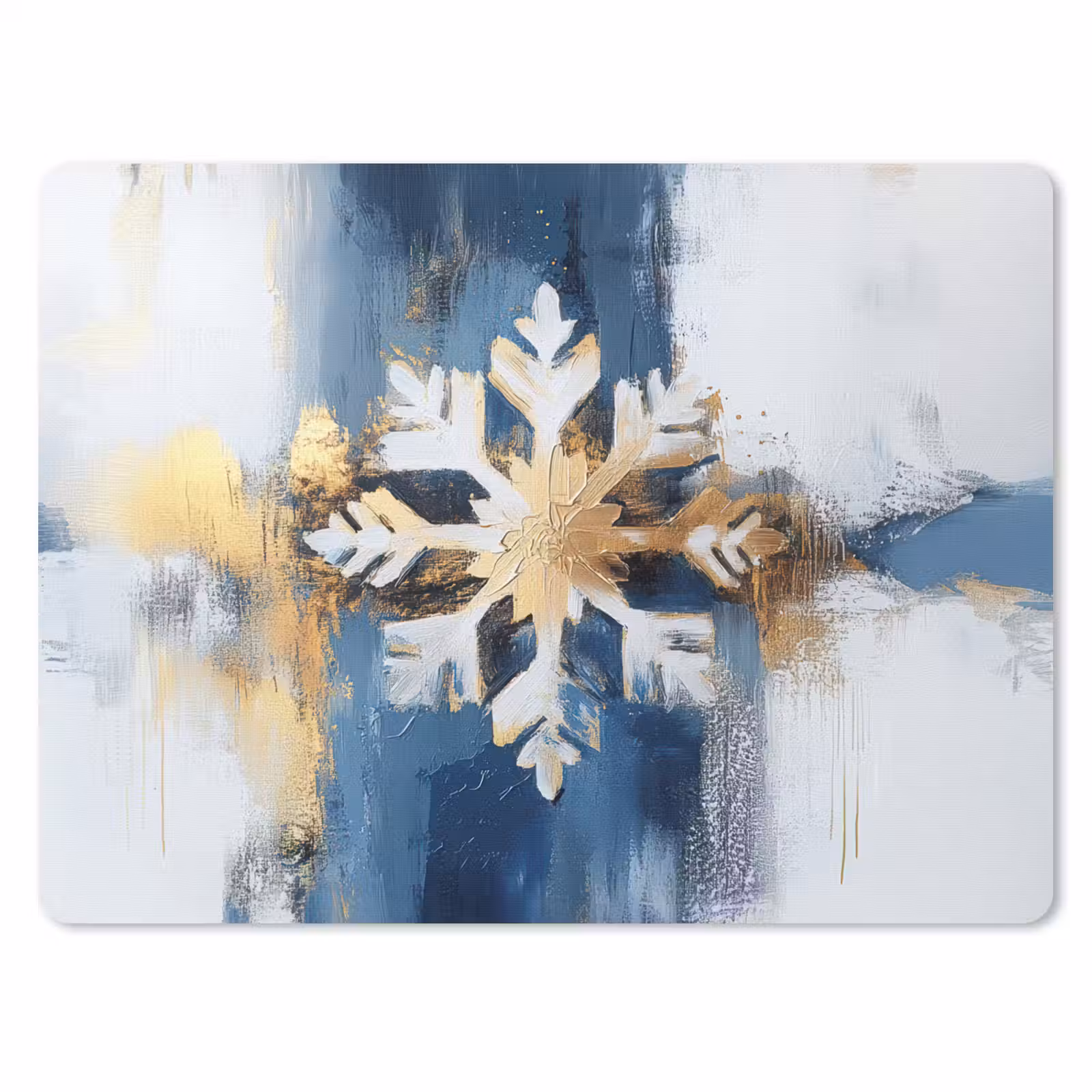 Muismat - Abstract - Winter - Sneeuwvlok - Sneeuw - Goud — 1