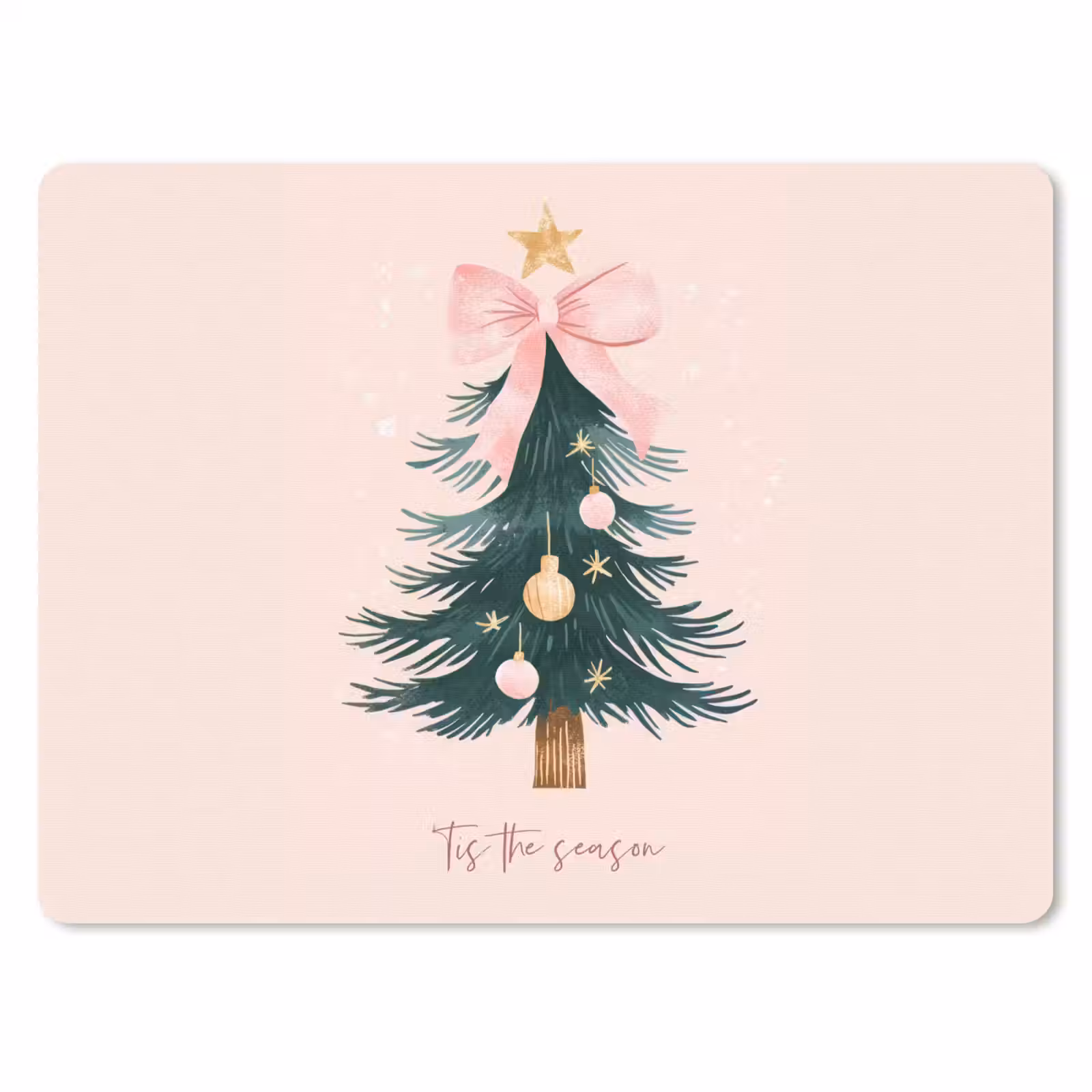 Muismat - Christmas Season - Kerst - Kerstboom - Roze — 1