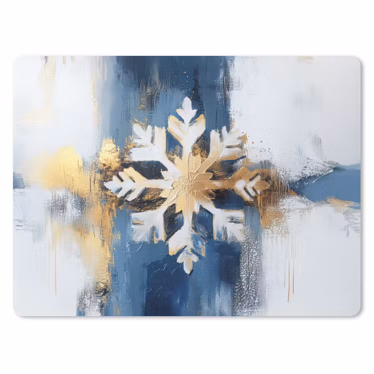Muismat - Abstract - Winter - Sneeuwvlok - Sneeuw - Goud — 1