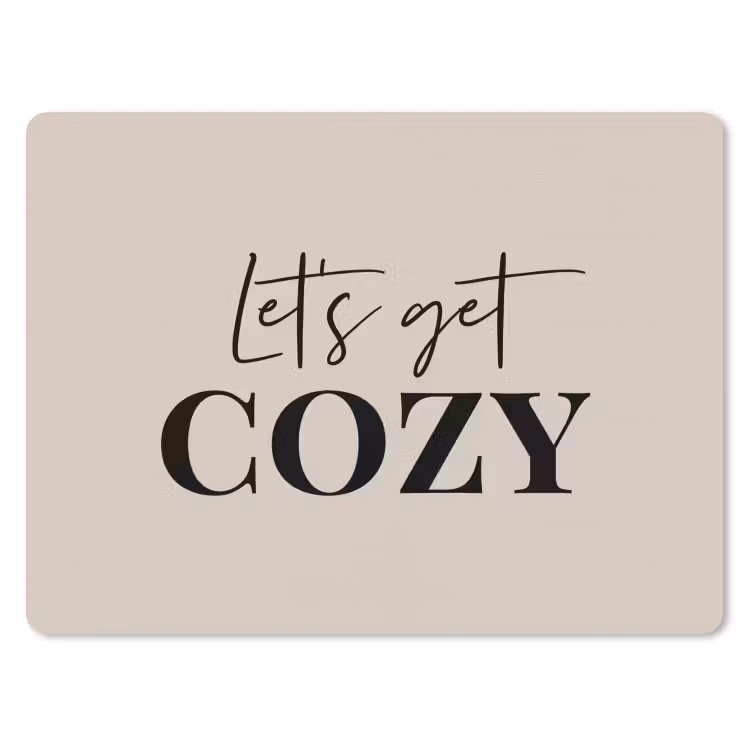 Muismat - Beige - Winter - Quote - Cozy — 1