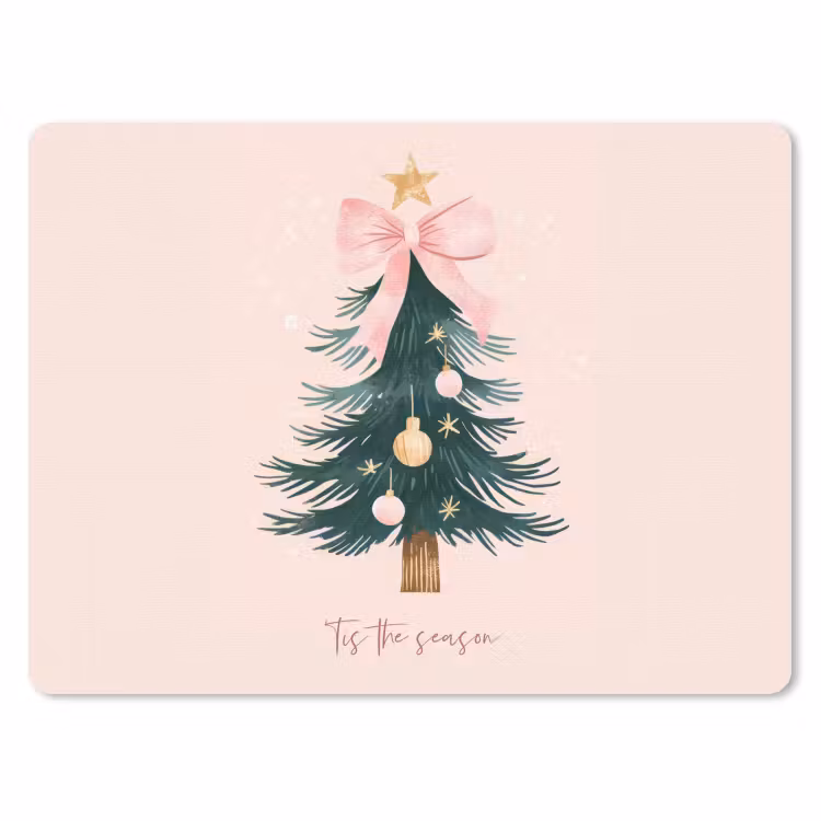 Muismat - Christmas Season - Kerst - Kerstboom - Roze — 1