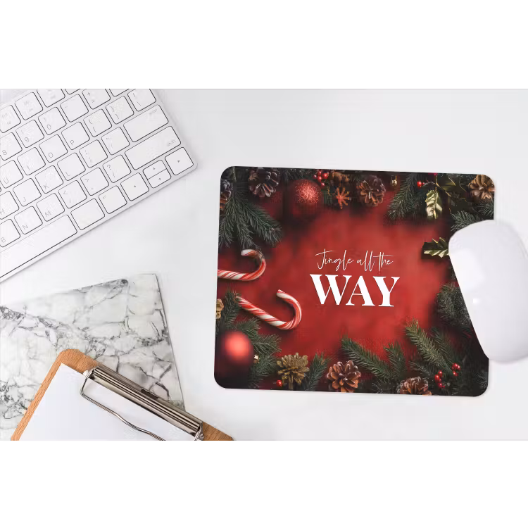Muismat - Kerst - Quote - Rood - Kerstballen — 2