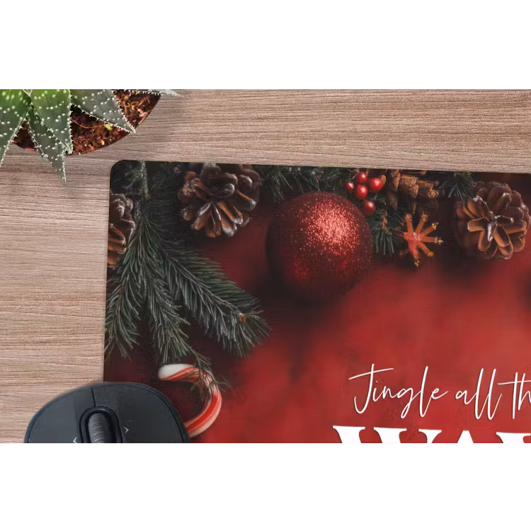 Muismat - Kerst - Quote - Rood - Kerstballen — 4