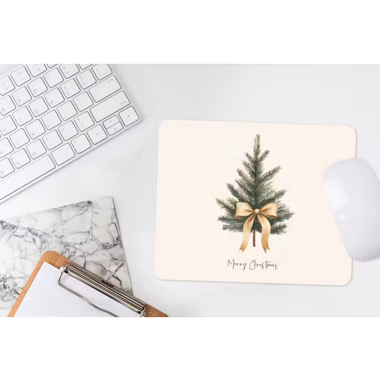 Muismat - Kerstboom - Kerst - Merry Christmas - Beige — 2