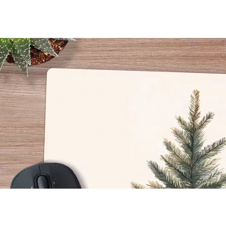 Muismat - Kerstboom - Kerst - Merry Christmas - Beige — 4