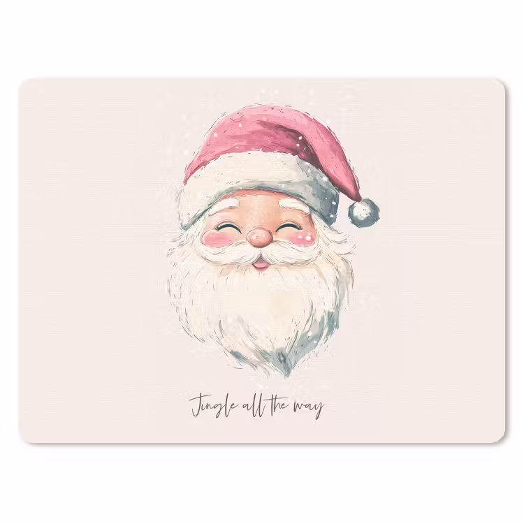 Muismat - Kerstman - Kerst - Quote - Beige — 1