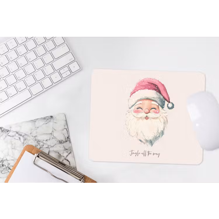 Muismat - Kerstman - Kerst - Quote - Beige — 2