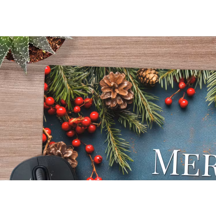 Muismat - Merry Christmas - Blauw - Kerst - Winter — 4