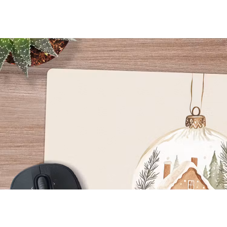 Muismat - Quote - Winter - Kerst - Beige - Kerstbal — 4