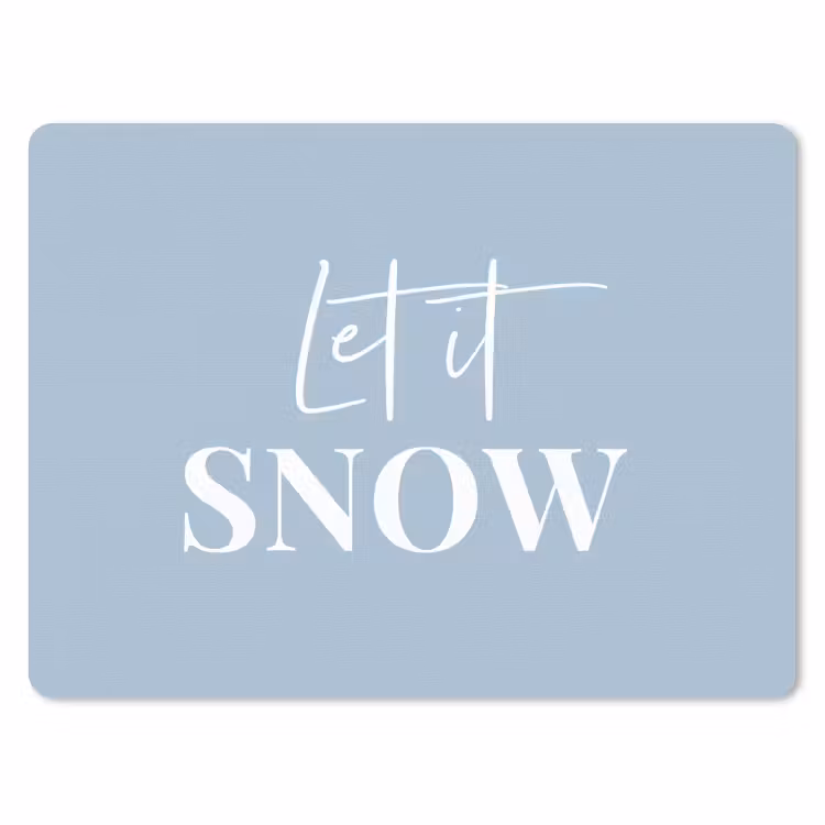 Muismat - Sneeuw - Winter - Blauw - Let it snow — 1