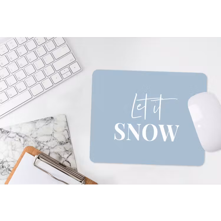 Muismat - Sneeuw - Winter - Blauw - Let it snow — 2