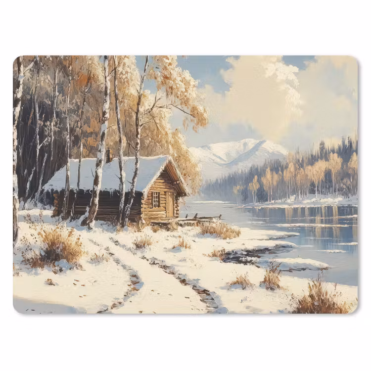 Muismat - Winter - Sneeuw - Huis - Natuur — 1