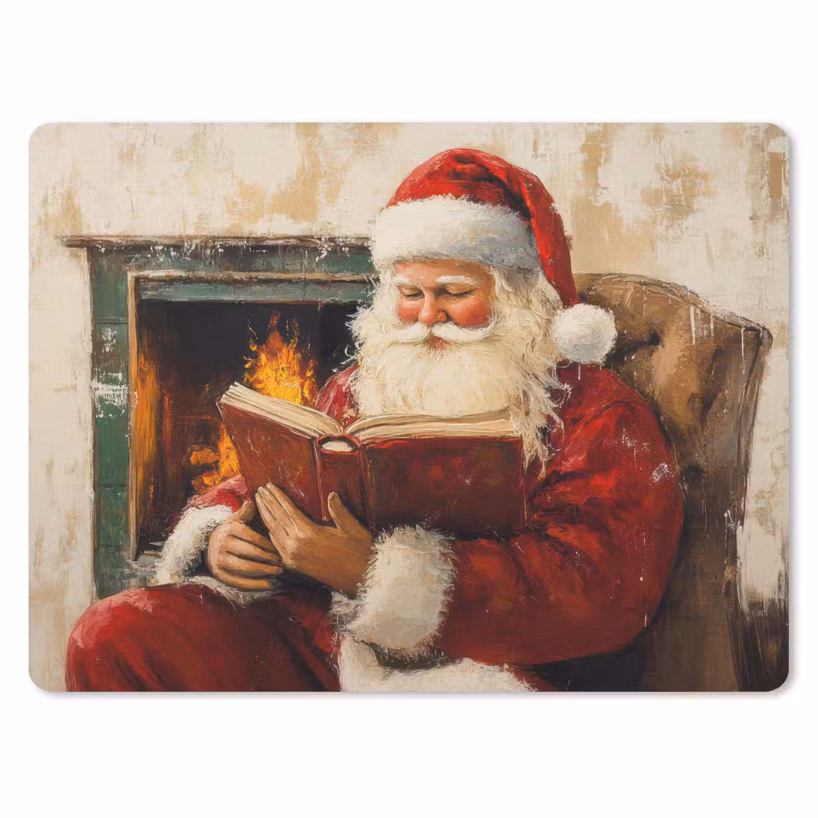 Muismat - Kerst - Kerstman - Winter - Open Haard — 1