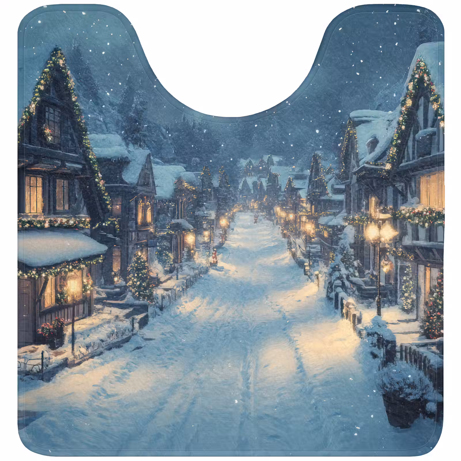 WC Mat - Kerstdorp - Kerst - Sneeuw - Winter — 1