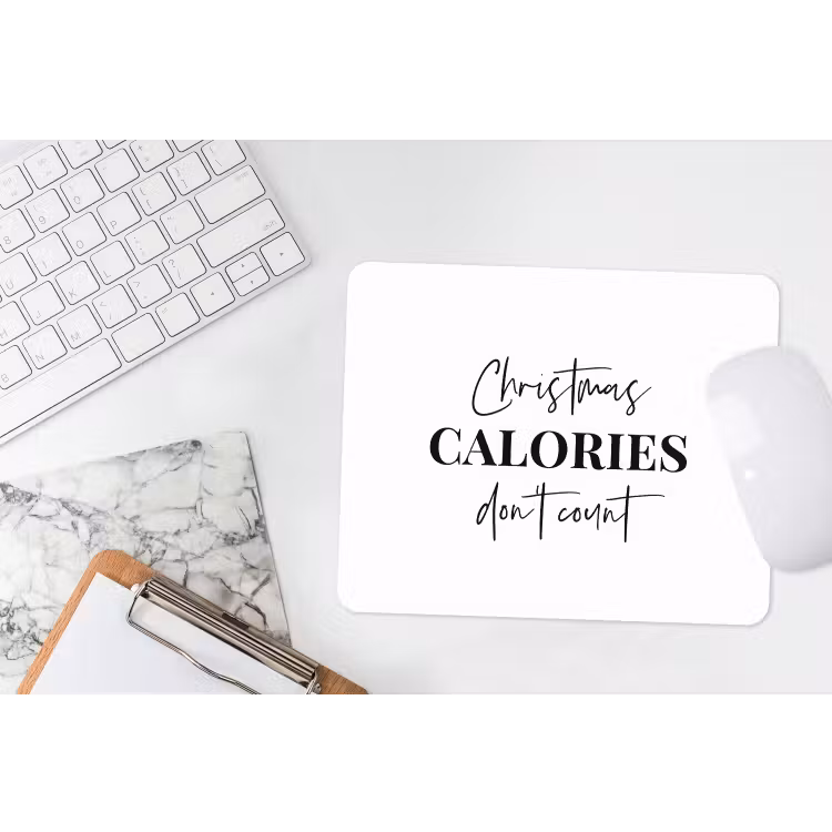 Muismat - Kerst quote - Winter - Christmas calories - Wit — 2