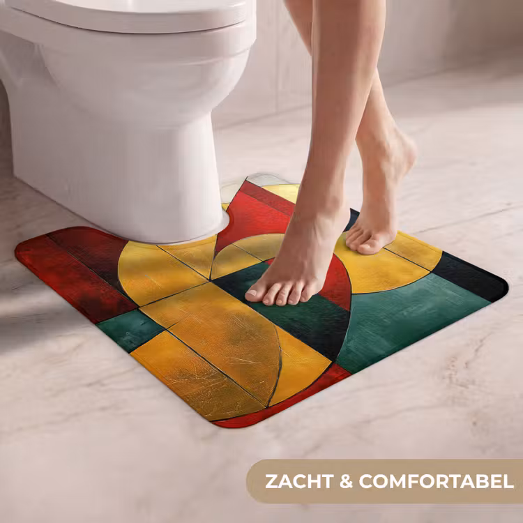 WC Mat - Abstract - Kerst - Goud - Rood - Groen — 5