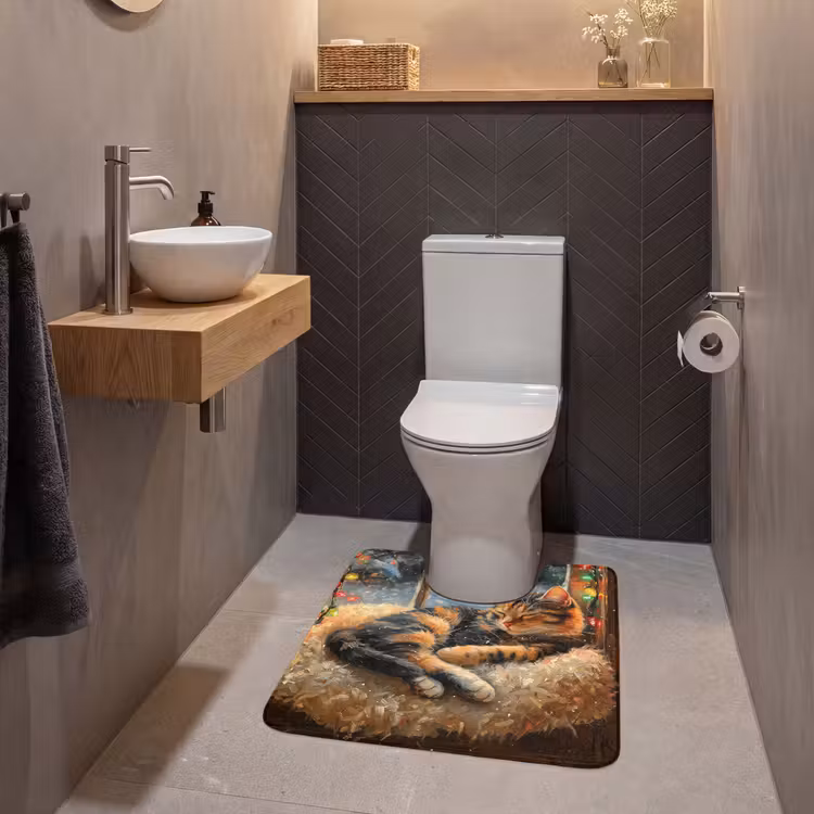 WC Mat - Kat - Kerst - Winter - Dier — 2