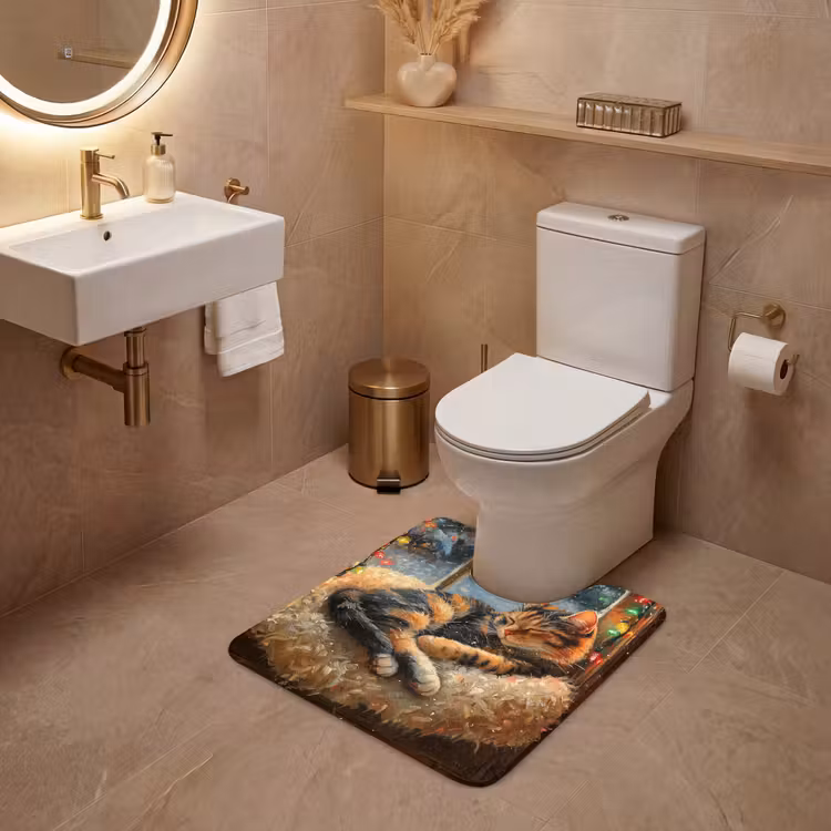 WC Mat - Kat - Kerst - Winter - Dier — 3