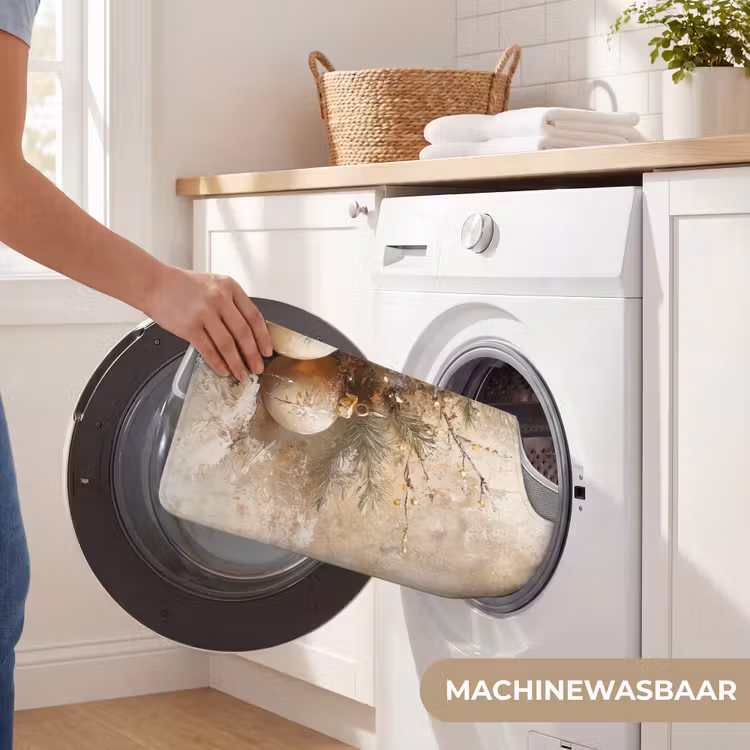 WC Mat - Kerst - Kerstballen - Beige - Goud — 6
