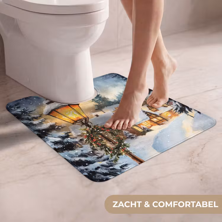 WC Mat - Kerstdorp - Huizen - Sneeuw - Kerst — 5