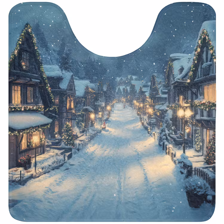WC Mat - Kerstdorp - Kerst - Sneeuw - Winter — 1