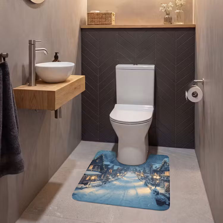 WC Mat - Kerstdorp - Kerst - Sneeuw - Winter — 2
