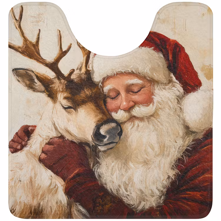 WC Mat - Kerstman - Rendier - Kerst - Christmas — 1