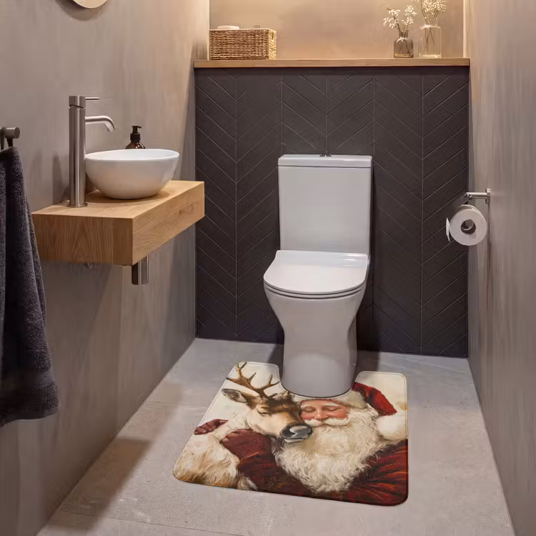 WC Mat - Kerstman - Rendier - Kerst - Christmas — 2