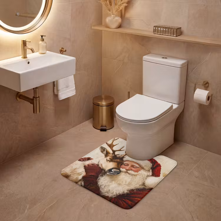 WC Mat - Kerstman - Rendier - Kerst - Christmas — 3