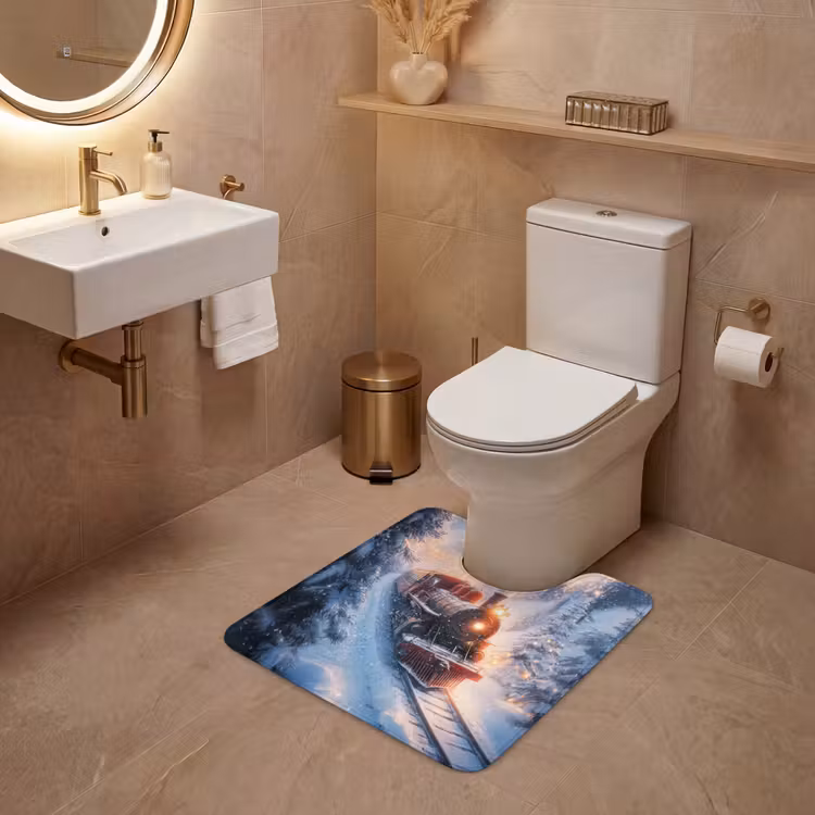 WC Mat - Kersttrein - Sneeuw - Winter - Kerst — 3