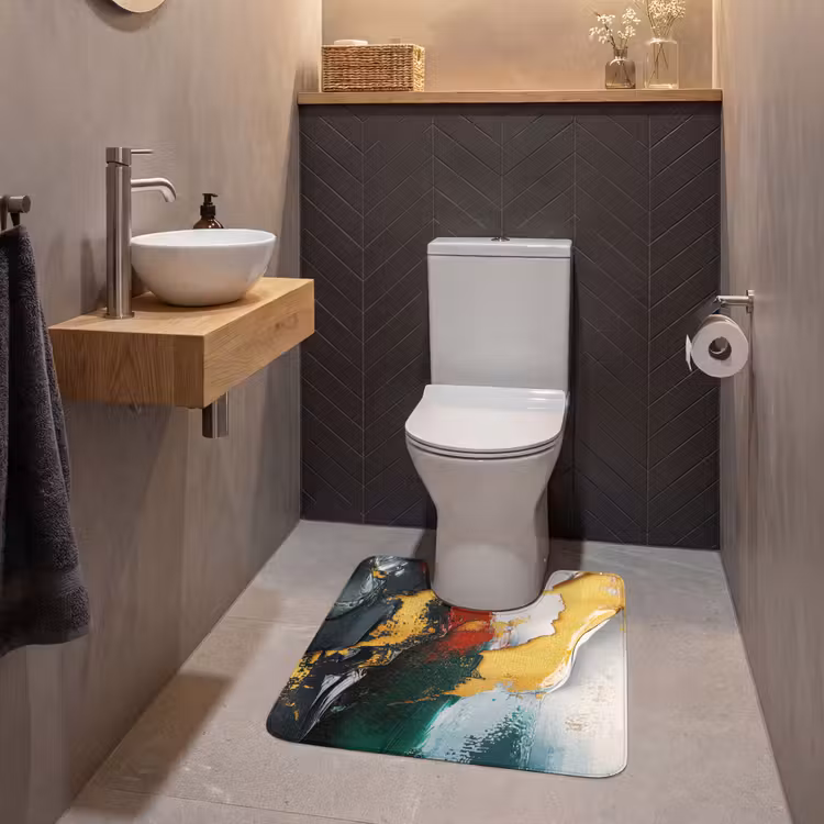 WC Mat - Modern - Kerst - Abstract - Goud — 2