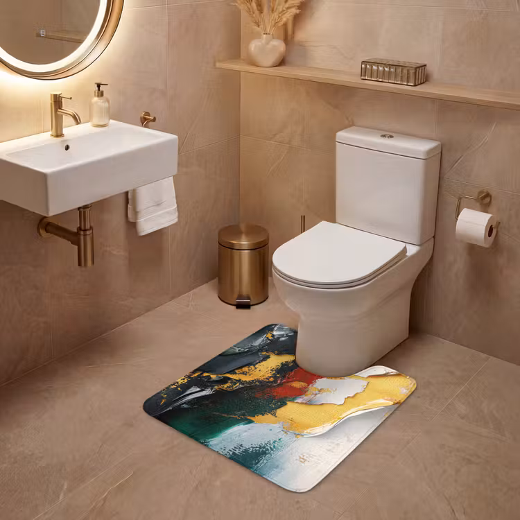 WC Mat - Modern - Kerst - Abstract - Goud — 3