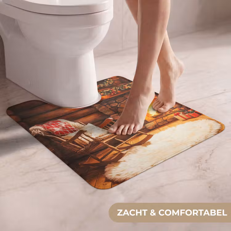 WC Mat - Winter - Kerst - Huis - Openhaard — 5
