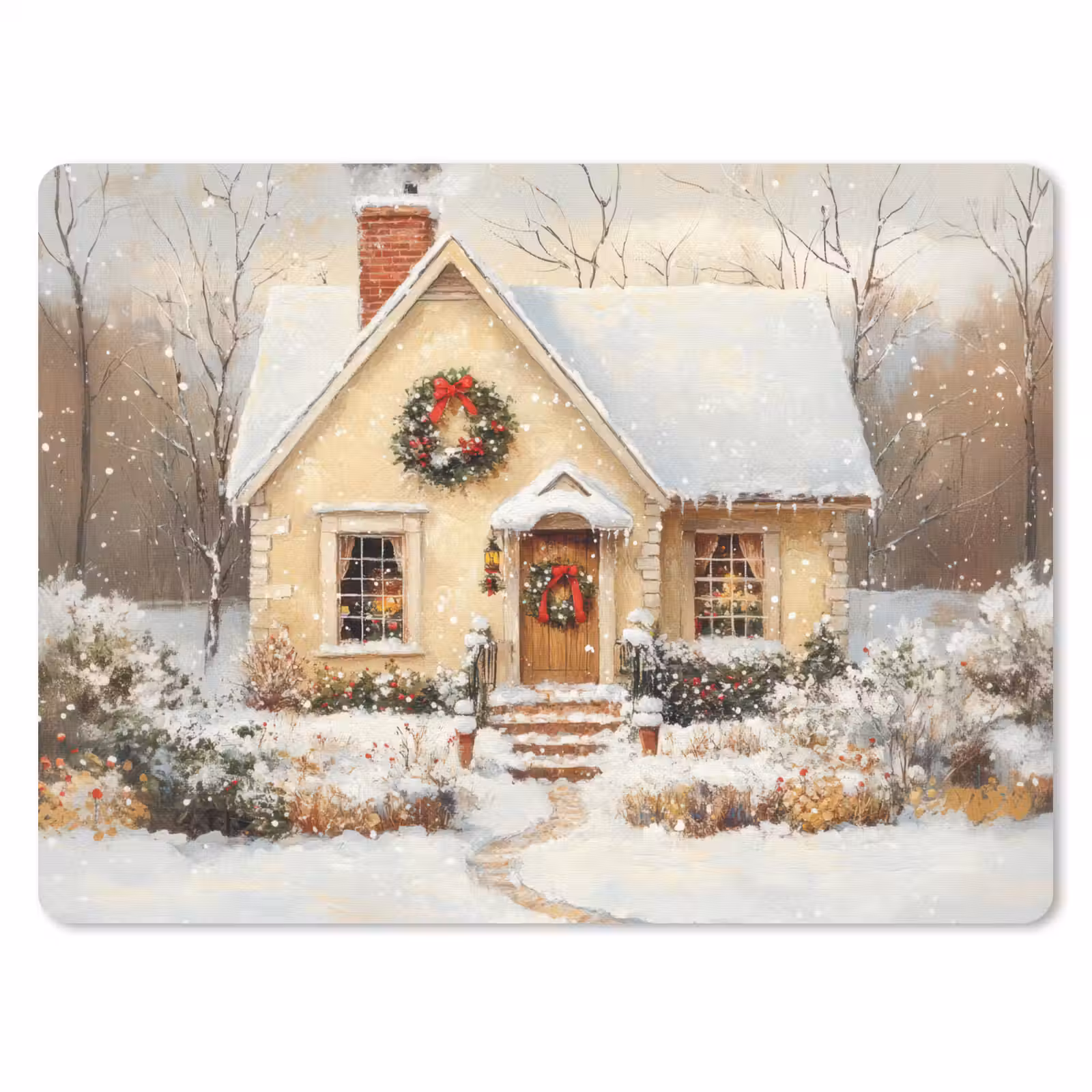Muismat - Kerst - Huis - Winter - Sneeuw — 1