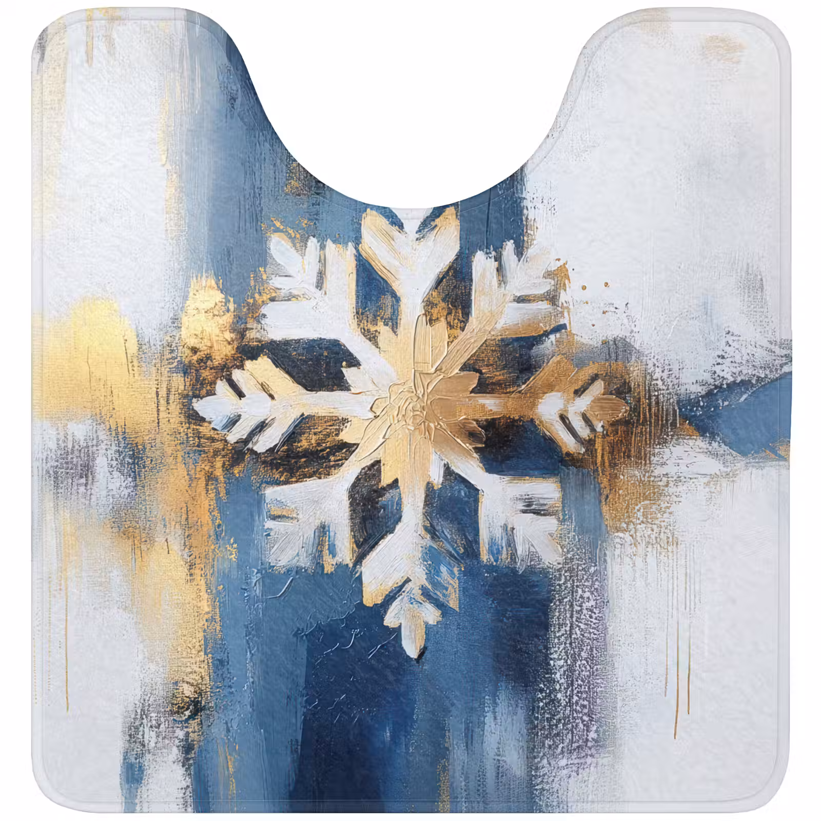 WC Mat - Abstract - Winter - Sneeuwvlok - Sneeuw - Goud — 1