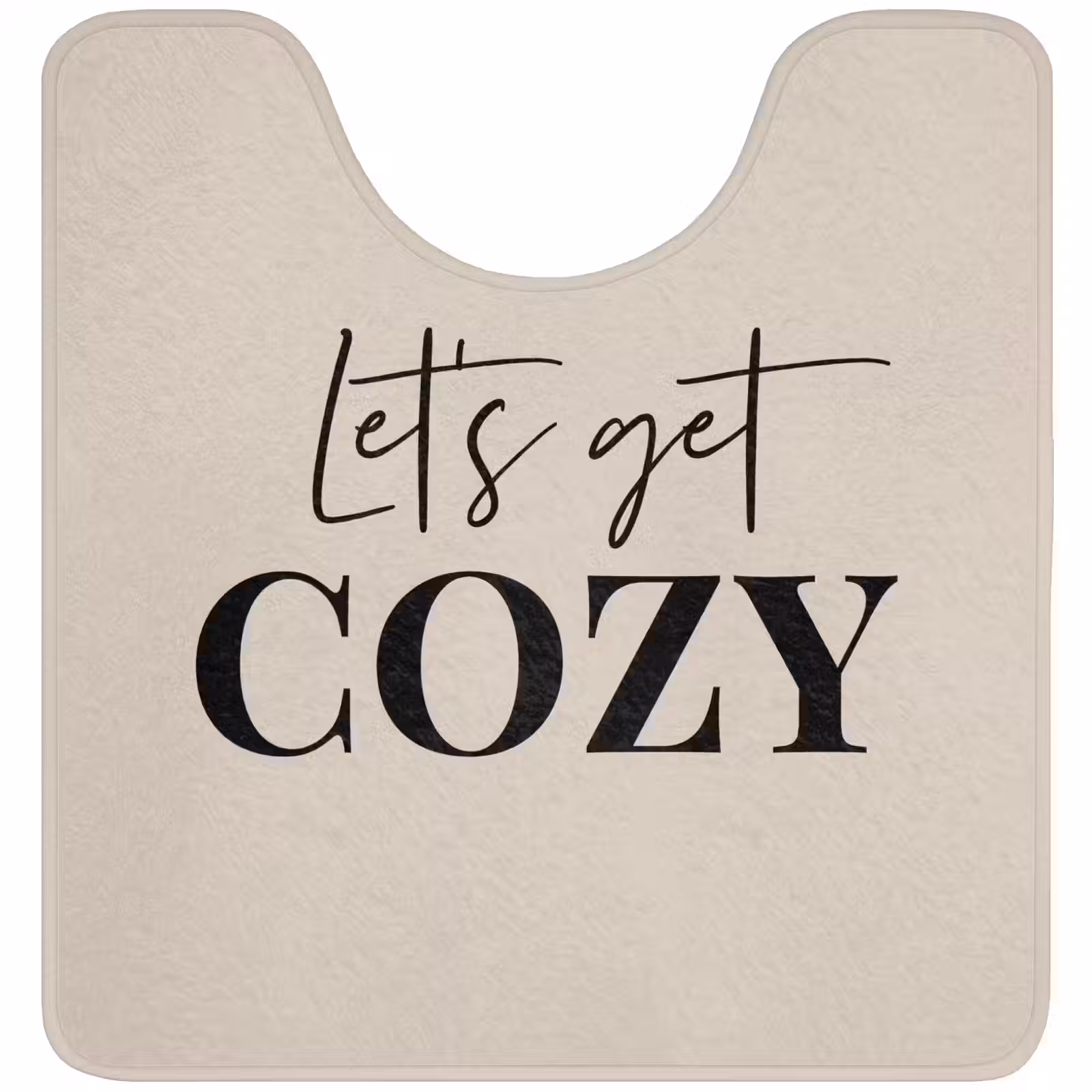 WC Mat - Beige - Winter - Quote - Cozy — 1